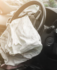 Airbag exploded at a car accident,Car Crash air bag,Airbag work with illuminated